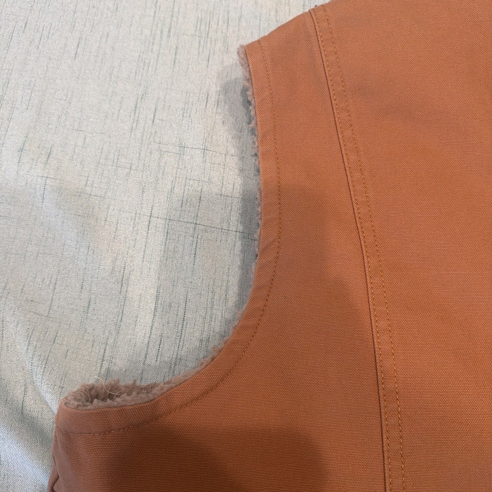 Berne Workwear Canvas Vest Brown Sherpa Lined Work Vest Size M 00053 - Picture 7 of 10